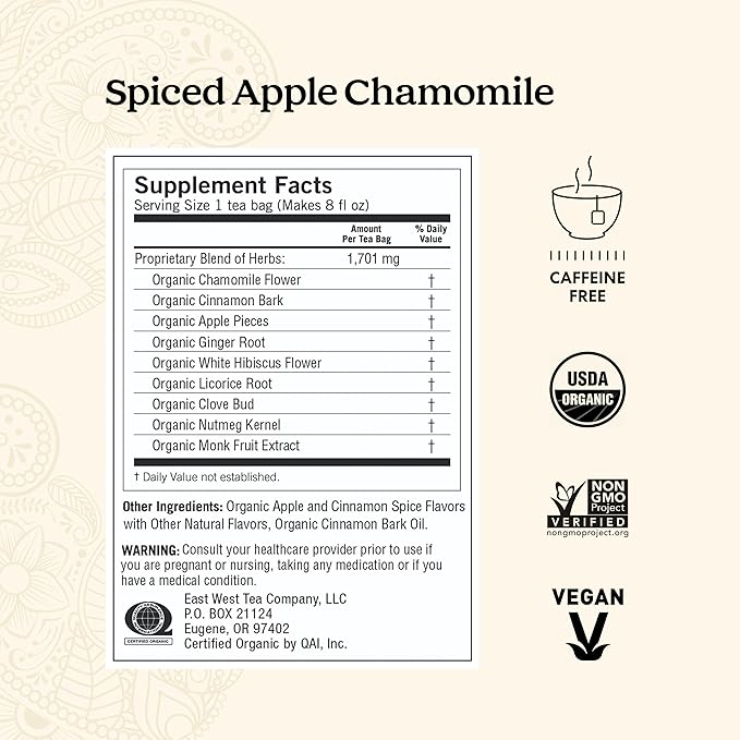 Yogi Tea - Fall Spice Variety Sampler Pack - 16 Tea Bags Per Pack (4 Pack) - Limited Edition Tea Sampler - Herbal Caffeine-Free Teas - Includes 2 Spiced Apple Chamomile & 2 Pumpkin Spice - Bloomnest