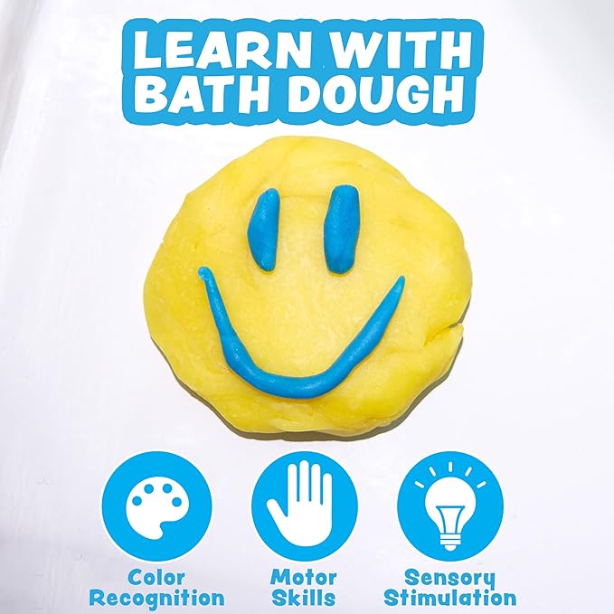 Tub Works® Bath Dough™ Moldable Kids Soap Bath Toy, Variety 6 Pack | Shape, Mold & Create Tub Art with Soapy Dough | Soft & Moldable Kids Bath Soap for Shaping | Sensory Toddler Bathtub Toys - Bloomnest