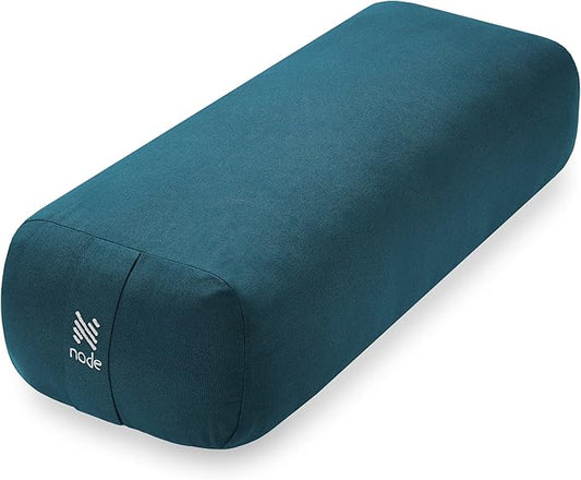 Yoga Meditation Cushion, 25" x 12" Rectangular Bolster with Organic Cotton Cover - Bloomnest