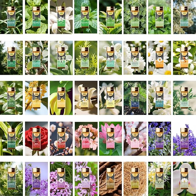 80 Pcs Pure Essential Oils for Diffusers for Home, Skin, Candle and Soap Making, 80 Scents - Tea Tree, Lavender, Lemon, Peppermint, Eucalyptus, Cinnamon, Rose and More, Aromatherapy Oils(80 * 5ML) - Bloomnest