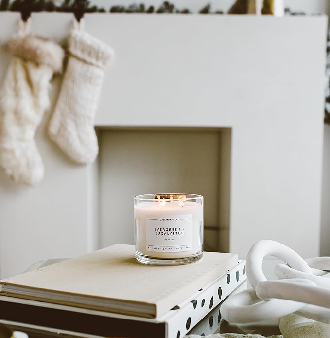 Calyan Wax Co. Apples & Maple Bourbon 3 Wick Scented Candle - 43 Hour Burn - Luxury 3 Wick Soy Candles - Non Toxic Soy Wax Candles - Long Lasting Large Glass Jar Candle for Home - 14.9oz - Bloomnest