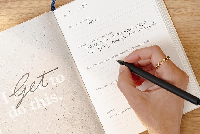 ANECDOTE. Gratitude Journal – The Good Day Journal for Happiness, Mindfulness and Reflection, Feel Happier and Less Stressed, Inspirational Daily Journal for Women & Men - Ocean Blue - Bloomnest