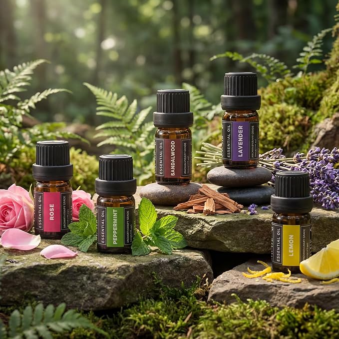 SACATR 60 Bottles Premium Essential Oils Set - Natural Essential Oils for Diffuser, Humidifier, Candle and Soap Making（60x5 ML） SACATR