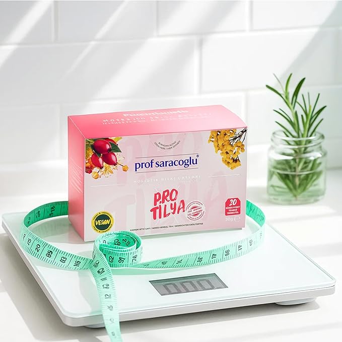 Prof Saracoglu 1 Box Pro-Tilya Herbal Tea – Caffeine-Free Herbal Blend with Natural Digestive Support, Caffeine-Free Metabolism Friendly Tea, 20 Tea Bags in Eco Resealable Box - Bloomnest