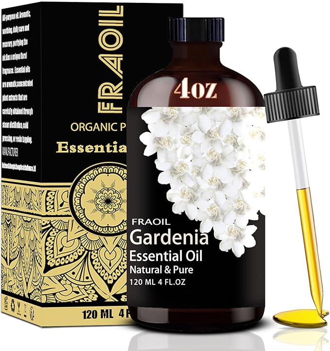 Gardenia Essential Oil, Gardenia Oil 4 Fl Oz 120ML for Diffuser Humidifier Yoga Cleaning DIY Candle Soap Making Perfume Gift for Women Essential Oils - Bloomnest
