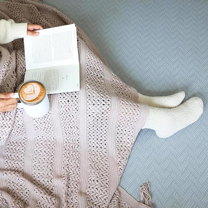 Valentines Day Gifts for Her - Spa Gift Box with Candle, Cozy Blanket, Tumbler & Bracelet - Romantic Self Care Package for Wife, Girlfriend - Birthday, Thinking of You