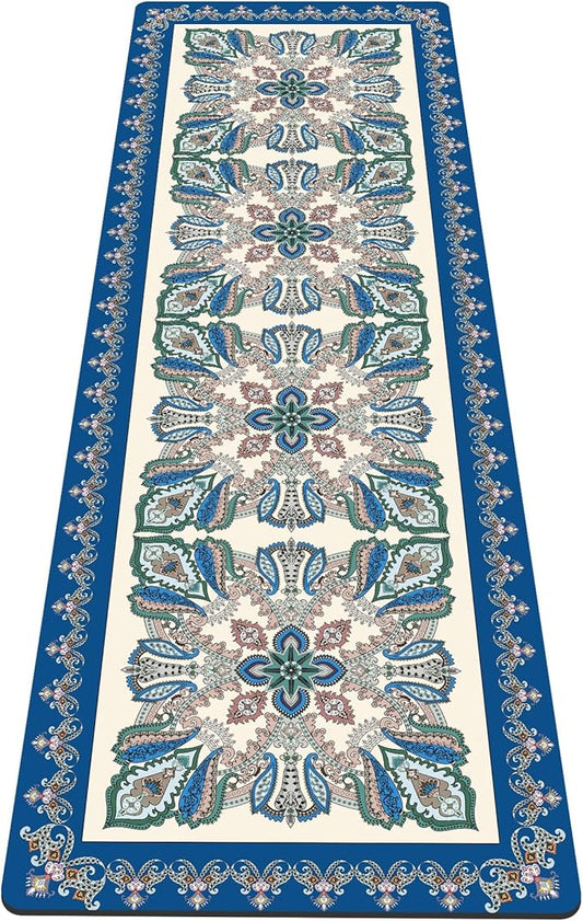 nuveti Yoga Mat Print Extra Thick TPE Non Slip Fitness Exercise Mat with Carrying Bag,72"x24" Extra Thick 6MM Exercise & Workout Mat for Yoga, Pilates Fitness and Floor Exercises - Bloomnest