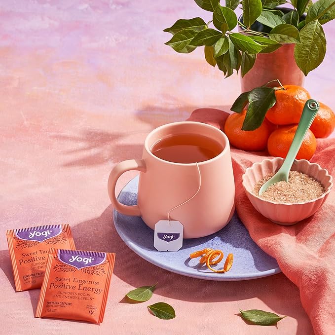 Yogi Sweet Tangerine Positive Energy, 16 Tea Bags, Packaging May Vary (Pack of 1) - Bloomnest
