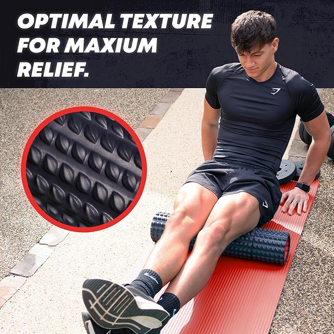 5-in-1 Long Foam Roller, 23" Long Back Roller for Physical Therapy with 5 Different Length Options, Muscle Trigger Points - Relieves Pain with Muscle Massage: Back, Shoulder, Foot, Legs, Arms, Neck - Bloomnest