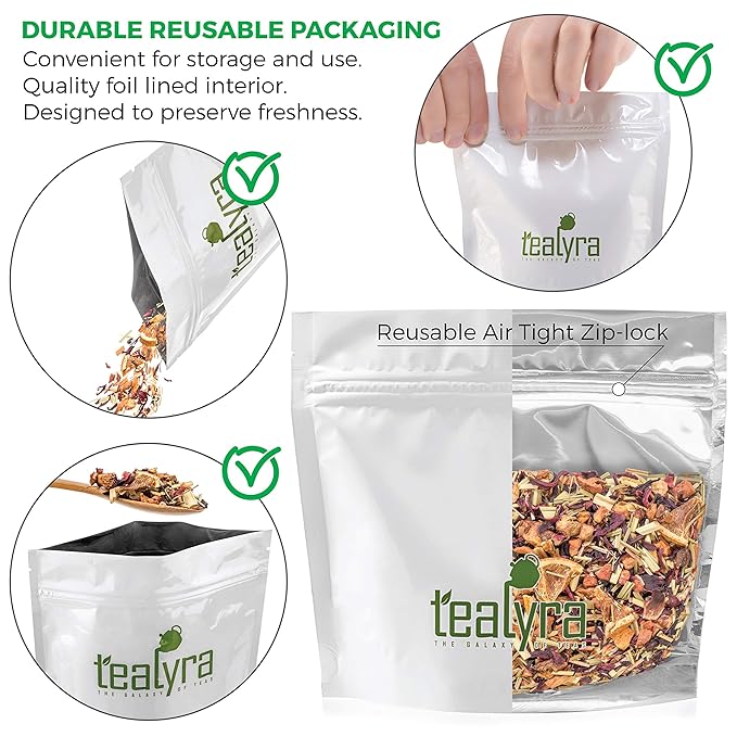 Tealyra - Strawberry Orange Sunrise - Hibiscus Strawberry Lemongrass - Herbal Fruity Loose Leaf Tea - Vitamins and Antioxidants Rich - Low Caffeine - All Natural - 112g (4-ounce) - Bloomnest