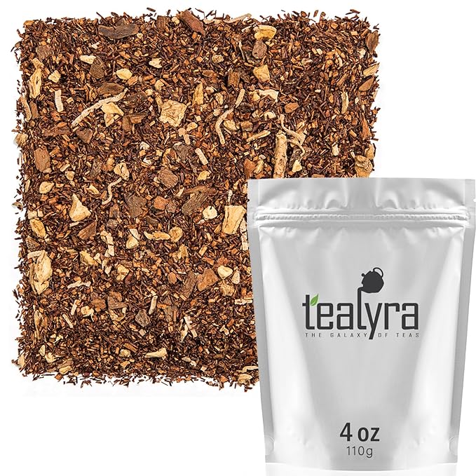 Tealyra - Rooibos Coconut Vanilla Chai - Ginger and Cinnamon with Red Bush Rooibos Herbal Loose Leaf Tea - Antioxidants Rich - Caffeine-Free - 110g (4-ounce) - Bloomnest