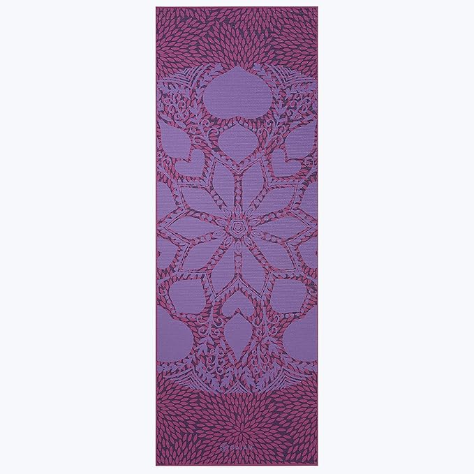 Gaiam Yoga Mat - Premium 6mm Print Reversible Extra Thick Non Slip Exercise & Fitness Mat for All Types of Yoga, Pilates & Floor Workouts (68" x 24" x 6mm Thick)
