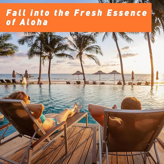 Hawaii Fragrance Oil, ESSLUX 6x10ml Essential Scented Oils Set, Candle Making Scents, Soap Making, Laundry, Diffuser Oil Fresh Scents for Spring Summer, Ocean Breeze, Beach Coconut - Bloomnest