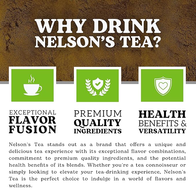 Nelson's Tea - Caffeine Free Turmeric Tea Latte - Mix of Turmeric, Cinnamon, Ginger, Clove, Nutmeg, and Black Pepper (Sample 1 Oz) - Bloomnest