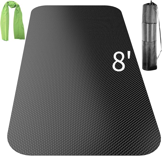Large Exercise Mat,Exercise Equipment Mat,Treadmill Mat, Exercise Bike Mat, Workout Mats for Home Gym Mats Gym Flooring Rubber Workout Mat Fitness Mat Large Yoga Mat Cardio Mat for Weightlifting, Jump Rope, Non-slipping - Bloomnest