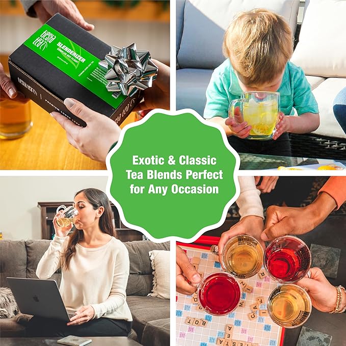 Tiesta Tea - 7 Green Teas Dry Flight Sampler, Loose Leaf, Medium Caffeine Hot & Iced Tea, Premium Green Tea Blends, 7 Resealable Sample Pouches - Bloomnest