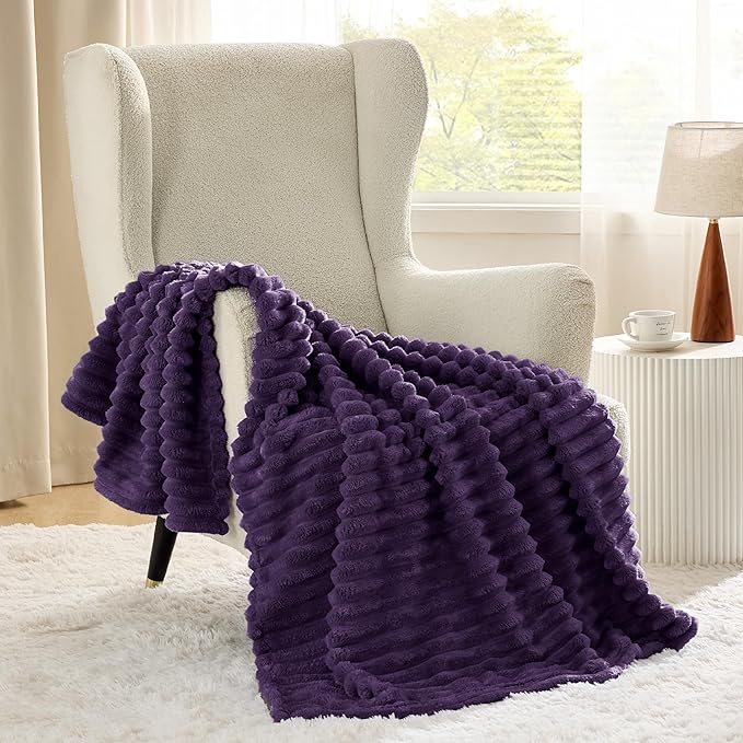 Bedsure GentleSoft Purple Throw Blanket for Couch - Super Soft Cozy Blankets for Women, Cute Small Blanket for Girls, 50x70 Inches - Bloomnest