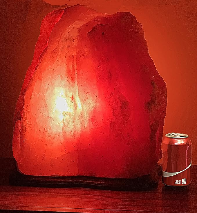 Giant Special Effect Natural Himalayan Crystal Rock Salt Lamp With Custom Base 65~75 lbs - Bloomnest