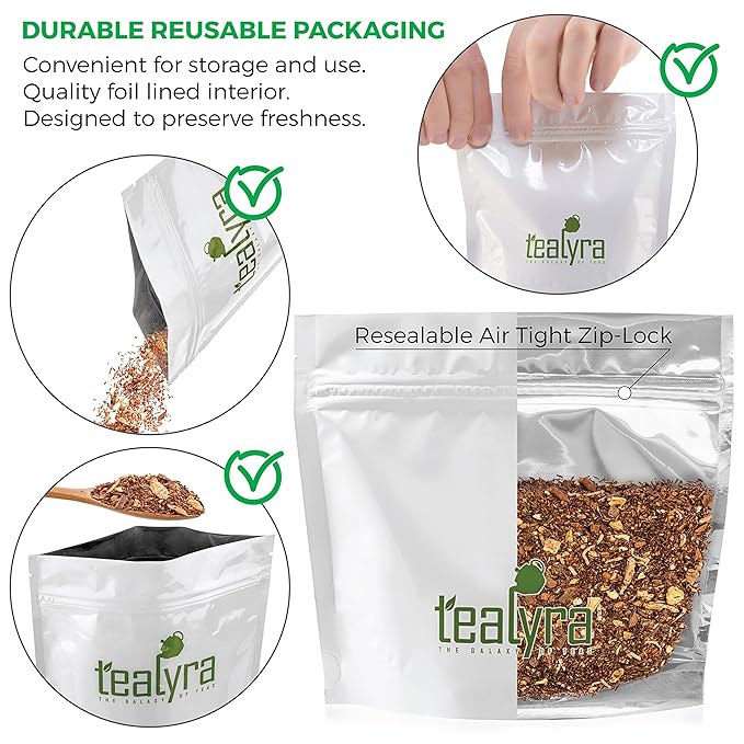 Tealyra - Rooibos Coconut Vanilla Chai - Ginger and Cinnamon with Red Bush Rooibos Herbal Loose Leaf Tea - Antioxidants Rich - Caffeine-Free - 110g (4-ounce) - Bloomnest