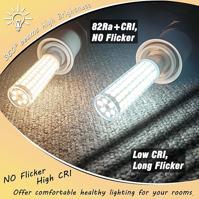 E17 LED Bulb 10 Watt Equivalent 100W 4000K Natural White 1000lm Non-Dimmable 120V E17 Intermediate Base LED Bulb for Desk Lamp, Ceiling Fan Lights, Headboard Reading Lights, Chandelier, 3 Pack - Bloomnest