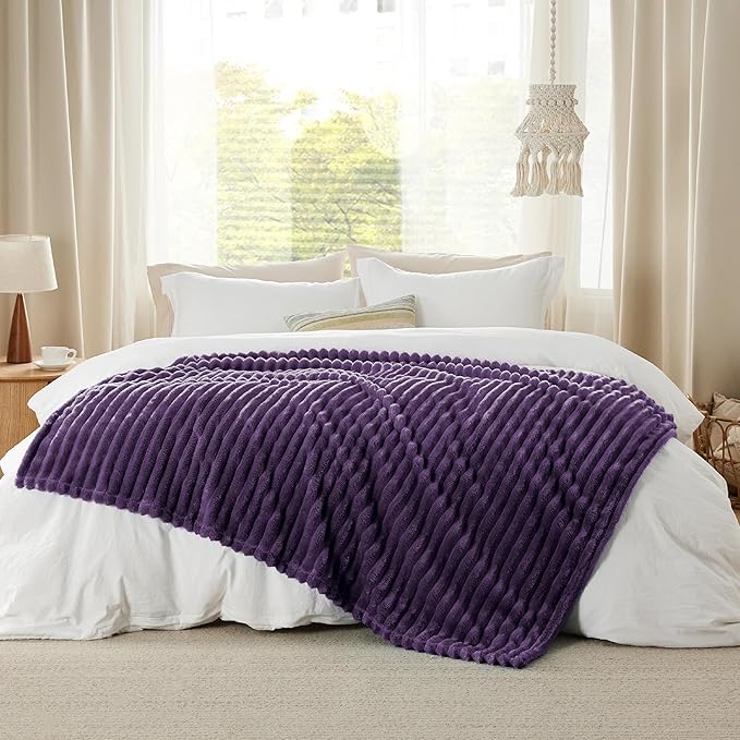 Bedsure GentleSoft Purple Throw Blanket for Couch - Super Soft Cozy Blankets for Women, Cute Small Blanket for Girls, 50x70 Inches - Bloomnest
