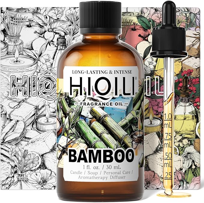 HIQILI Bamboo Fragrance Oil for Scent Diffuser, Idea for Candle & Soap Making, DIY Room Air Fresheners, New Car Scent - 1 Fl Oz - Bloomnest