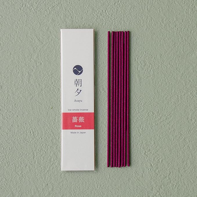 Asayu Japan Incense Gift Set - Floral Scent Collection - 1 Incense Holder, 20g Incense Sticks, 5 Floral Scents - 100% Made in Japan - for Yoga, Zen Meditation & Relaxation