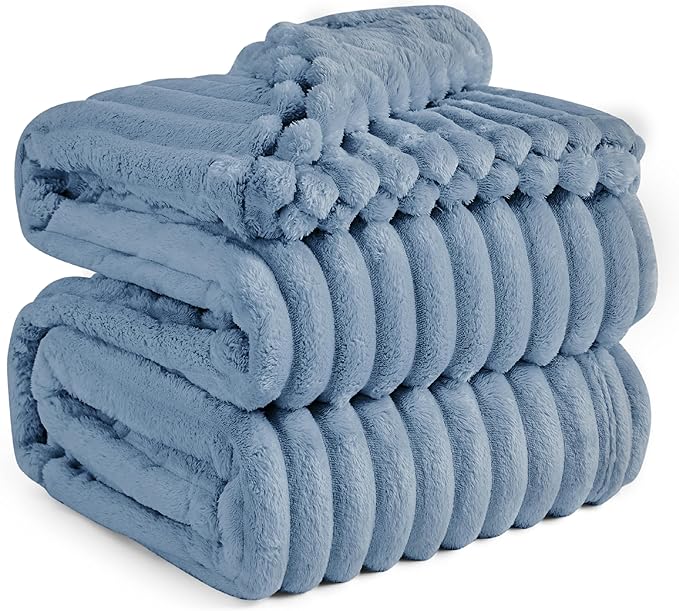 Bedsure GentleSoft King Blanket for Couch - Cozy Soft Blankets for Women, Cute Large Throws for Girls, Ashley Blue, 108x90 Inches - Bloomnest