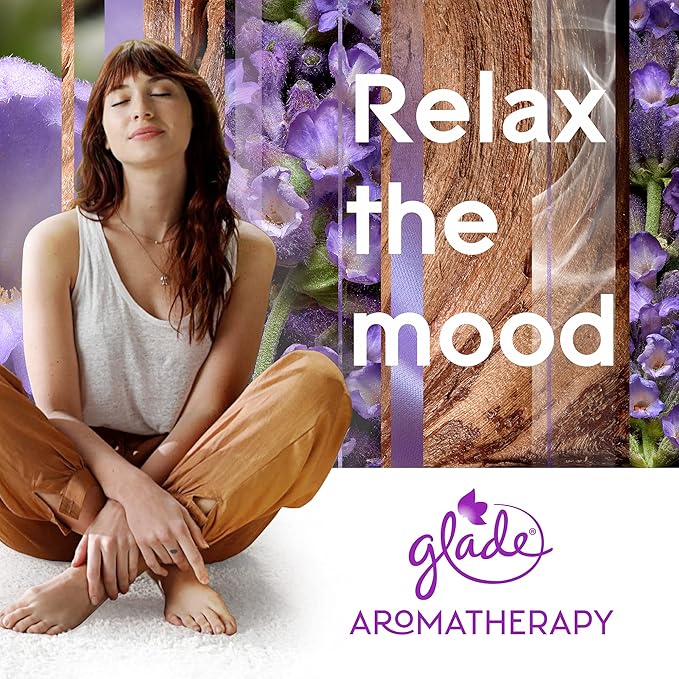 Glade Aromatherapy Diffuser & Essential Oil, Air Freshener for Home, Choose Calm Scent with Notes of Lavender & Sandalwood, 0.56 Fl Oz - Bloomnest