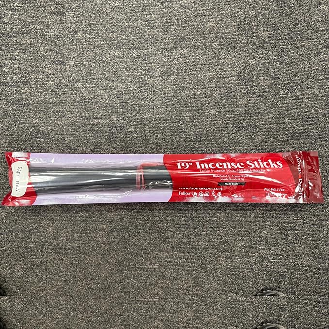 Aroma Depot 19'' Eat it Raw Most Exotic Incense Sticks. One Bundle Approx 27 to 30 Sticks, Jumbo 19 inch Long, Natural 19'' Extra Large Incense Sticks. Burns for 3 to 4 Hours Each. Long Lasting AromaDepotInc