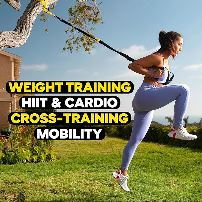 TRX PRO3 Suspension Trainer System, Durable Design for Cross-Training, Weight Training, HIIT Training & Cardio, Includes 3 Anchor Solutions for Indoor & Outdoor Home Gyms - Bloomnest
