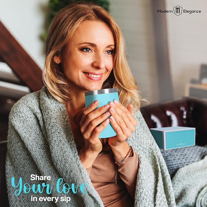 Modern Elegance Tea Tumbler Gift Set – Includes Tea Bag Holder, Spoon, Honey Straw, 15 Assorted Flavor Blends & Hot & Cold 12oz Insulated Tumbler – Ideal for Holiday Gift for Tea Lovers – Teal - Bloomnest