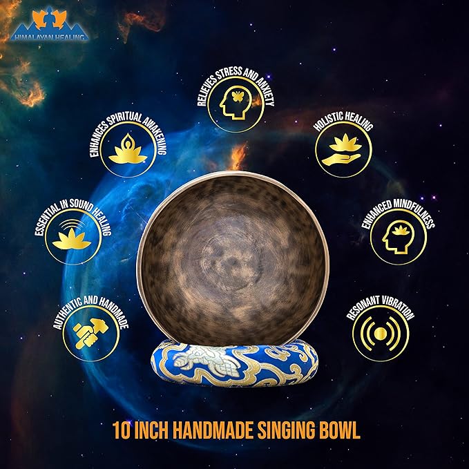 Large Master healing Tibetan Singing bowls set 9" for Yoga Meditation and sound healing. - Bloomnest