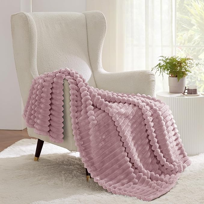 Bedsure GentleSoft Pink Twin XL Blanket for Bed - Cozy Soft Blankets for Women, Cute Small Fleece Throws for Girls, Birthday Gifts for Women Decor Gifts for Mom, 66x90 Inches - Bloomnest