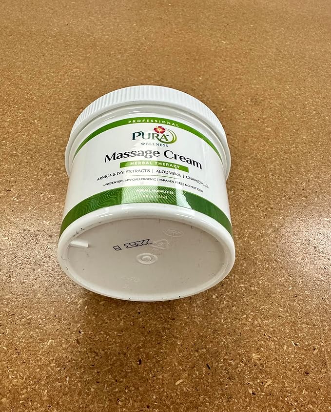 Wellness Professional Herbal Massage Cream, 4oz, Pura Massage Cream for Muscle Relief, Professional Deep Tissue Therapy, Wellness Herbal Massage - Bloomnest