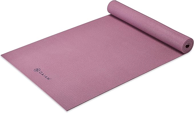 Gaiam Yoga Mat - Premium 5mm Solid Thick Non Slip Exercise & Fitness Mat for All Types of Yoga, Pilates & Floor Workouts (68" x 24" x 5mm) - Bloomnest
