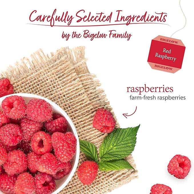 Bigelow Tea Red Raspberry Caffeine Free Herbal Tea, 20 Count, Pack of 6 - Bloomnest