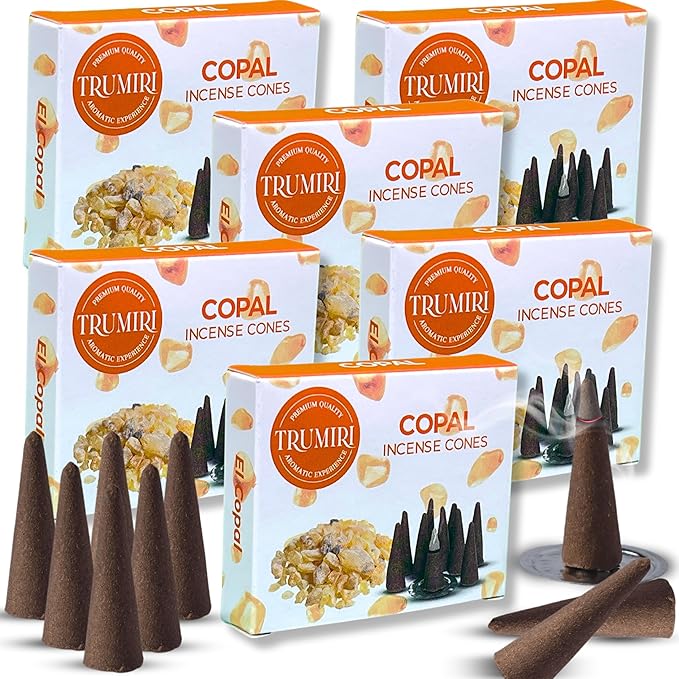 Copal Incense Cones - 60 Pack (10 Cones Each) - Scented Incense TRUMIRI