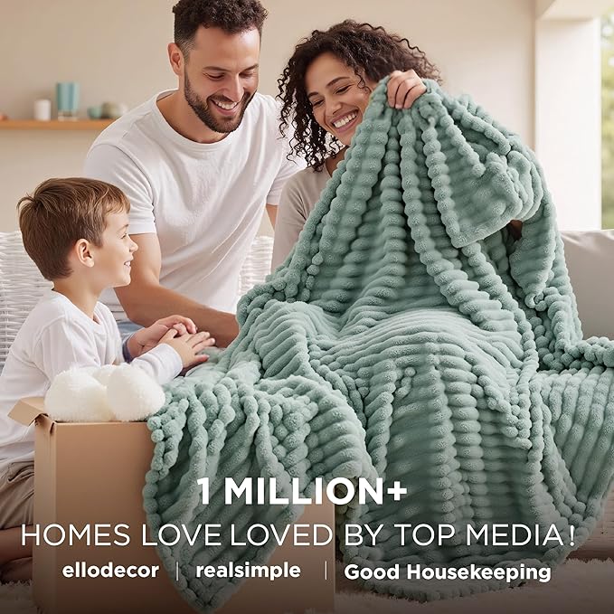 Bedsure GentleSoft Sage Green California King Size Blanket for Bed - Cozy Soft Blankets for Women, Cute Large Throws for Girls, 102x96 Inches - Bloomnest