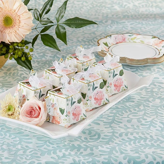 Kate Aspen Vintage Floral Tea Party Teapot Favor Boxes (Set of 24) - Perfect for Wedding Favors For Guests, Bridal Showers Brunches, Baby Showers, Birthdays - Bloomnest
