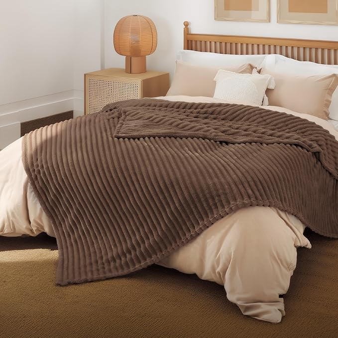 Bedsure GentleSoft Brown Full Blanket for Bed - Cozy Soft Blankets for Women, Cute Small Fleece Throws for Girls, Birthday Gifts for Women Decor Gifts for Mom, 84x90 Inches - Bloomnest