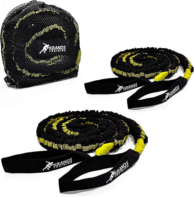 Kbands Victory Ropes - Up to 300 Pounds of Resistance for Anchored Or Release Acceleration Drills - Stretch Distance Up to 40 ft - Bloomnest