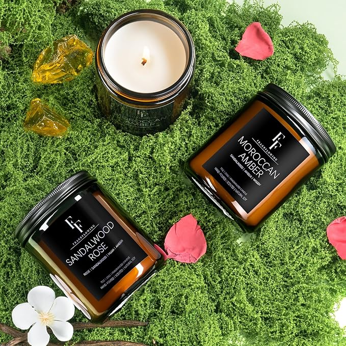 Scented Candles Set, Candles for Home Scented Soy Wax Candles, 6 Pack 42 Oz Aromatherapy Candles Gift Set for Women Men (Lemon/Vanilla/Sage/Rose/Amber/Vetiver) - Bloomnest