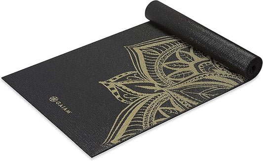 Gaiam Yoga Mat - Premium 6mm Print Extra Thick Non Slip Exercise & Fitness Mat for All Types of Yoga, Pilates & Floor Workouts (68"L x 24"W x 6mm Thick) - Bloomnest