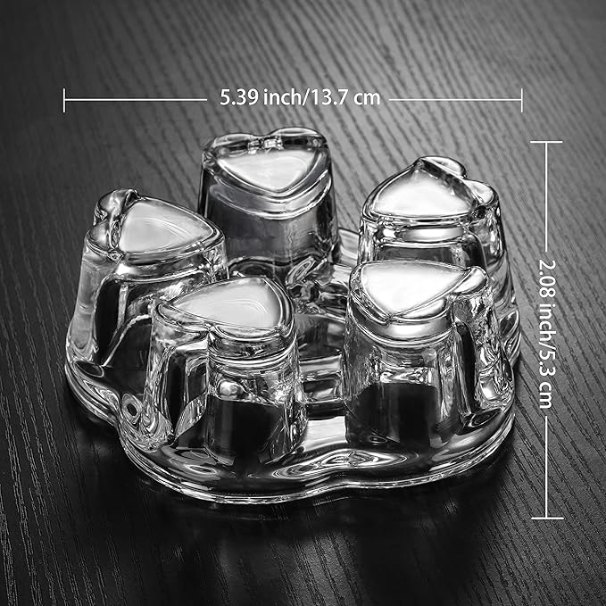 CNGLASS Glass Tea Warmer,Universal Heart Shaped Glass Teapot Wramer - Bloomnest
