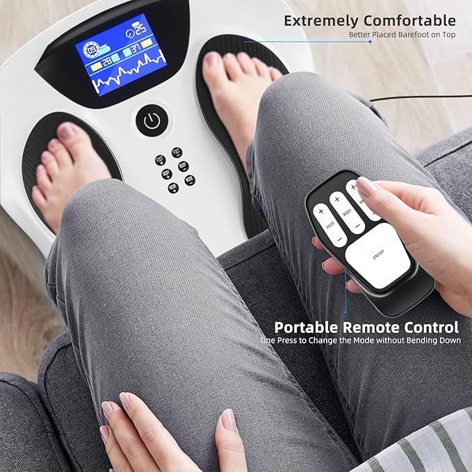 Creliver Foot Nerve Muscle Stimulator Pro, TENS & EMS Foot Massager for Neuropathy, Circulation and Body Pain Relief, Electric Feet Legs Blood Circulation Machine, FSA or HSA Eligible - Bloomnest
