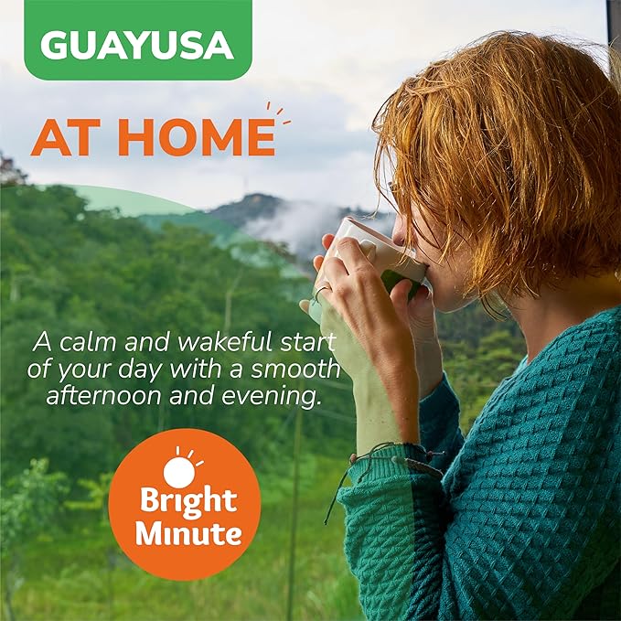 Bright Minute Guayusa infusion 50 teabags | Coffee Alternative & Addition | 55mg of natural caffeine per small 1.5G (0.05OZ) bag, Calm and Wakeful Energy Boost! - Bloomnest