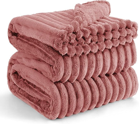 Bedsure GentleSoft Dusty Pink Full Blanket for Bed - Cozy Soft Blankets for Women, Cute Small Fleece Throws for Girls, Birthday Gifts for Women Decor Gifts for Mom, 84x90 Inches - Bloomnest