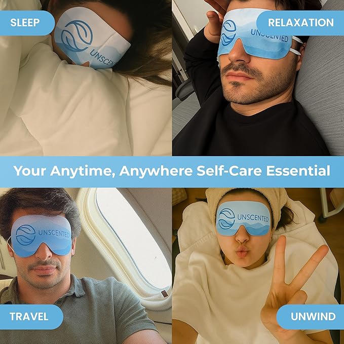 Body Restore Heated Eye Mask for Dry Eyes 5 Pack – Self Heating Warm Compress, Valentines Day Gifts for Her and Him, Birthday Gifts for Women and Men, Stye Eye Treatment, Relaxation – Unscented - Bloomnest