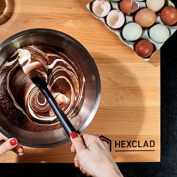 HexClad Stainless Steel Mixing Bowl Set, 3-Piece with Vacuum Seal Lids and Non-Slip Base, 1.3,3 and 5 Quarts - Bloomnest